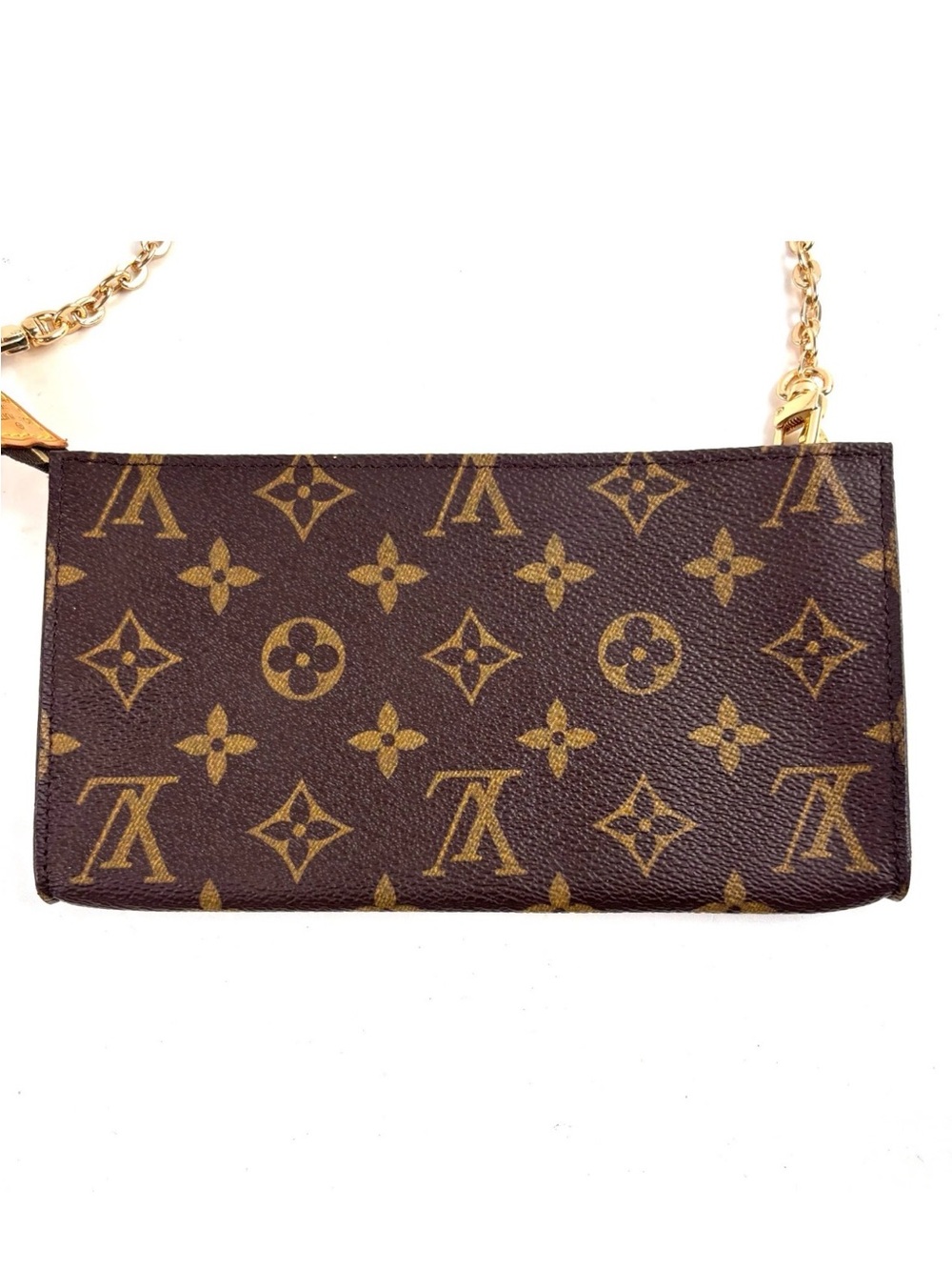 Louis Vuitton Monogram Canvas Chain Wristlet in Brown and Gold-Tone - Picture 7 of 14